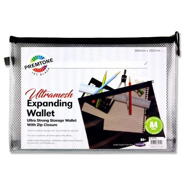 ■ Premto - B4  Ultramesh Expanding Wallet - Jet Black