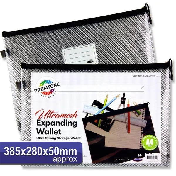 ■ Premto - B4  Ultramesh Expanding Wallet - Jet Black