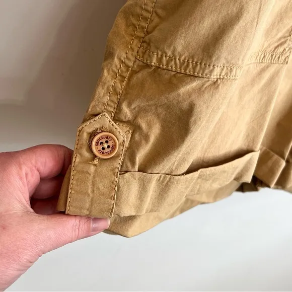 🌈 Sanctuary NWT Tan Cargo Cuffed Utility Shorts Size 16/18W