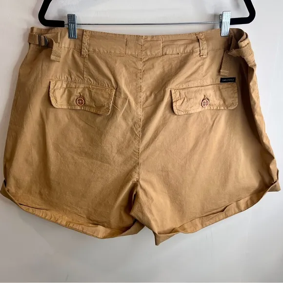 🌈 Sanctuary NWT Tan Cargo Cuffed Utility Shorts Size 16/18W