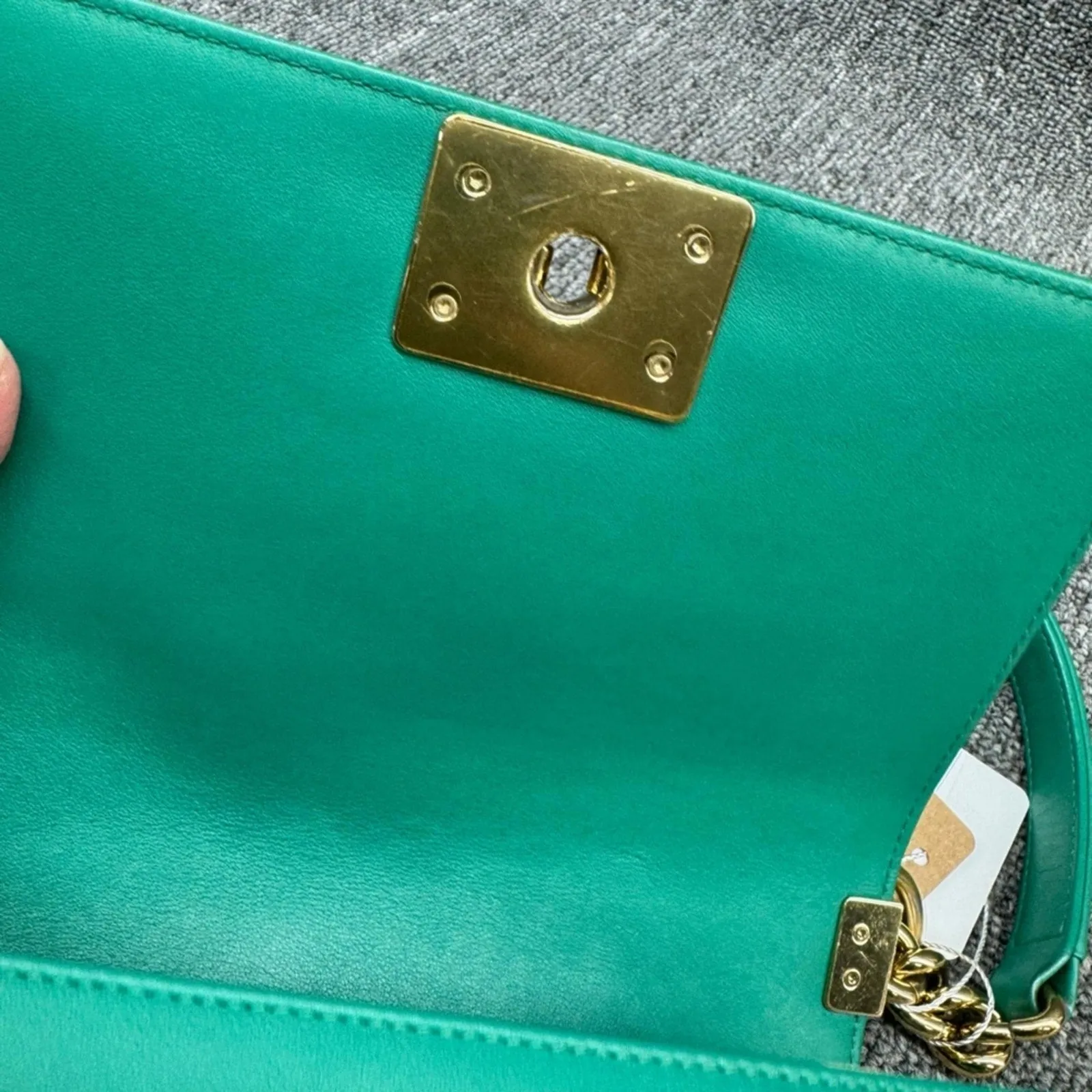 100% Authentic CHANEL Boy Leather Shoulder Bag