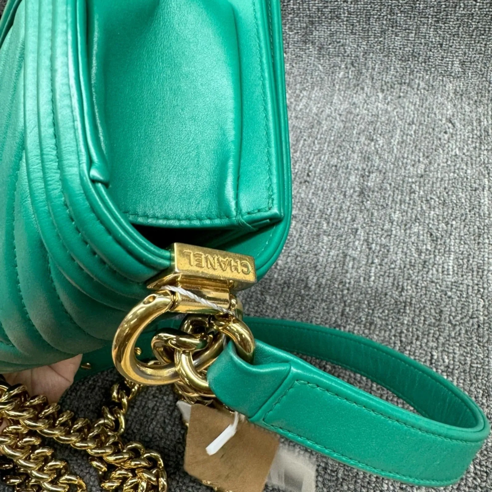100% Authentic CHANEL Boy Leather Shoulder Bag