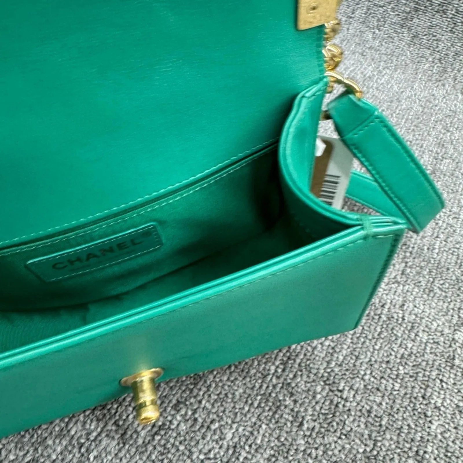 100% Authentic CHANEL Boy Leather Shoulder Bag