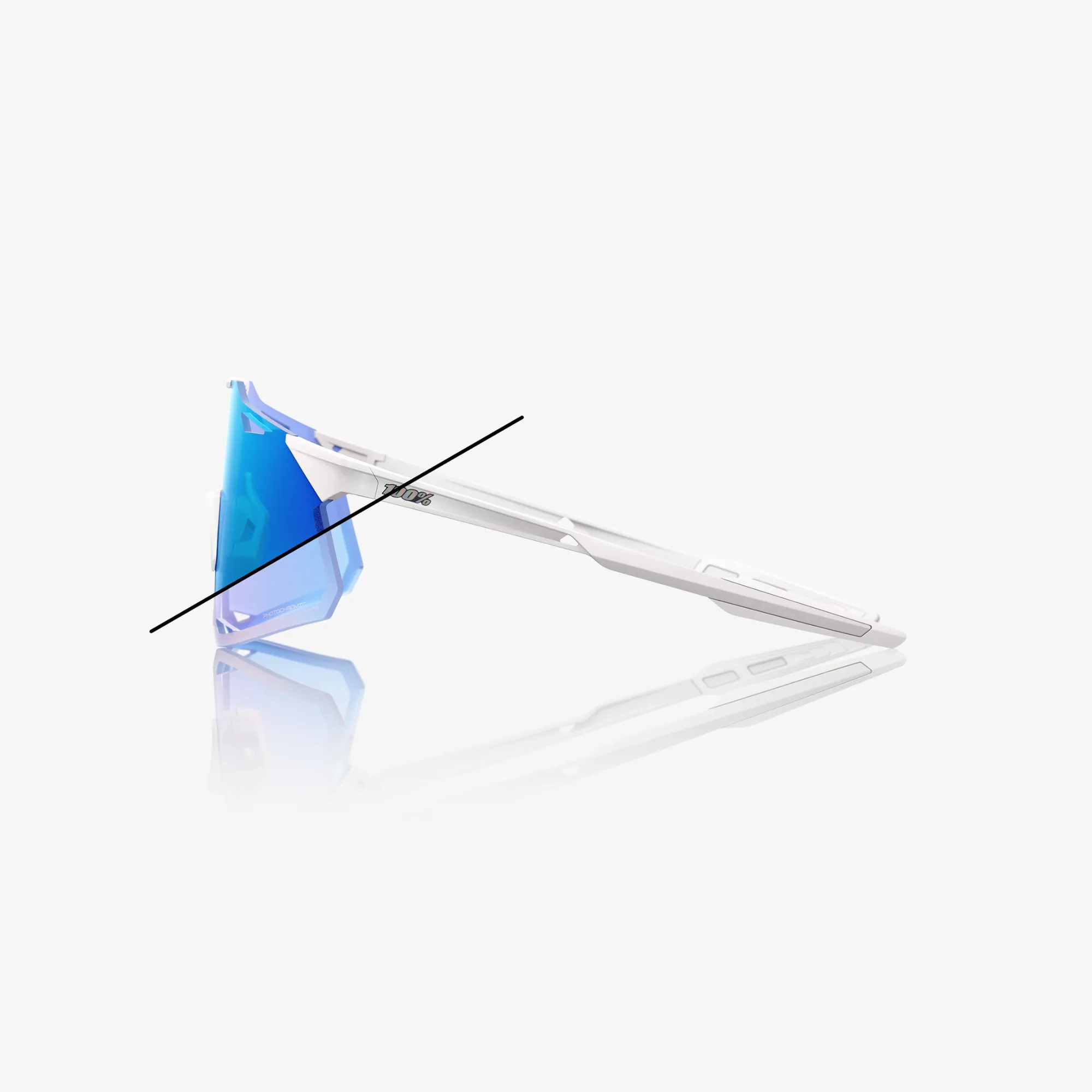 100% Hypercraft Sunglasses - Bastille (Blue Mirror Photochromic Lens)