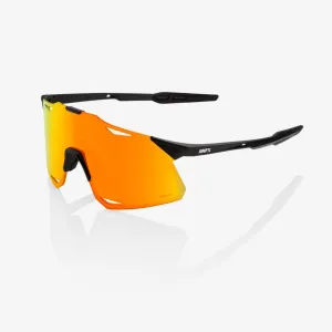 100% Hypercraft Sunglasses Matte Black with HiPER Red Multilayer Mirror Lens