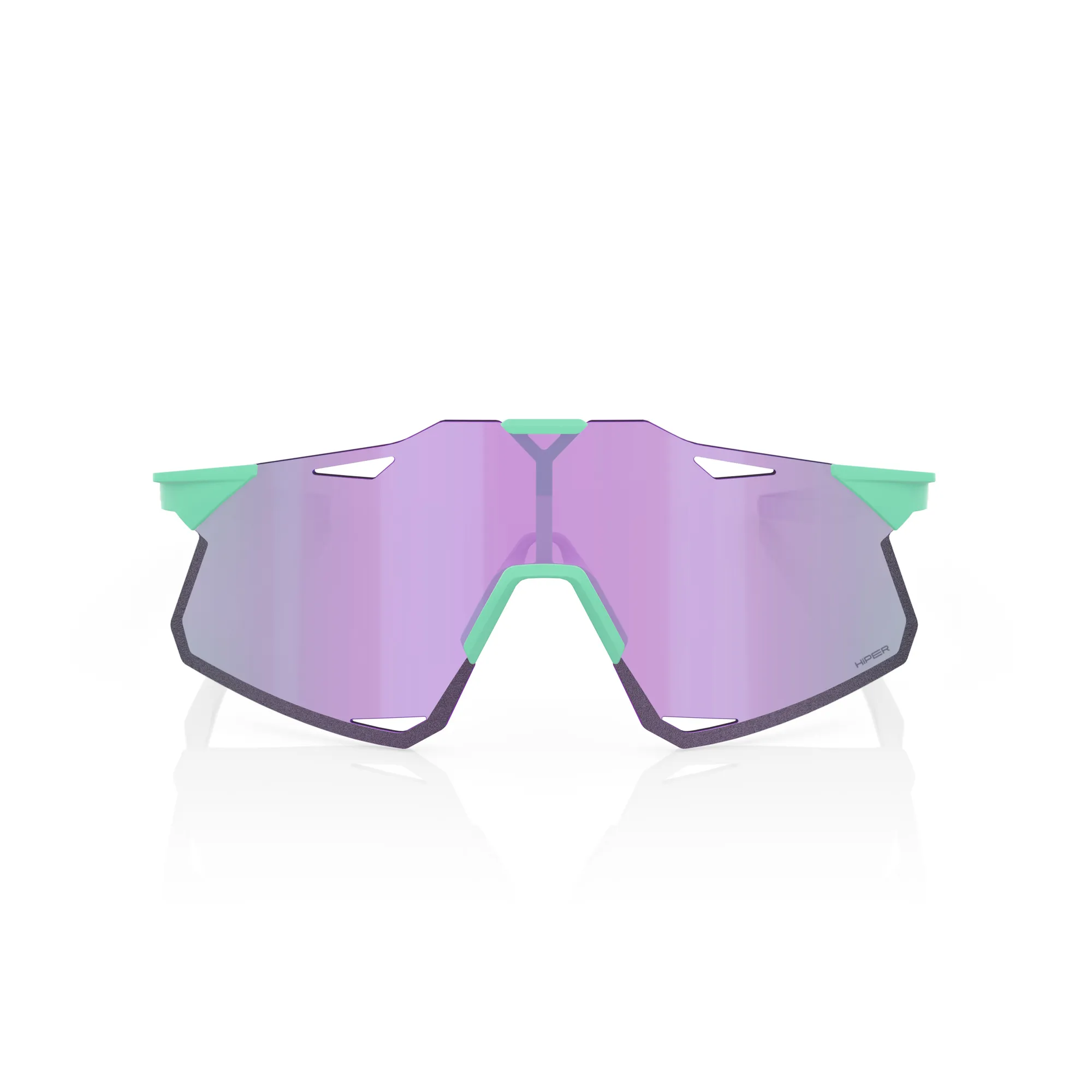 100% Hypercraft Sunglasses - Soft Tact Mint (HiPER Lavender Mirror Lens)