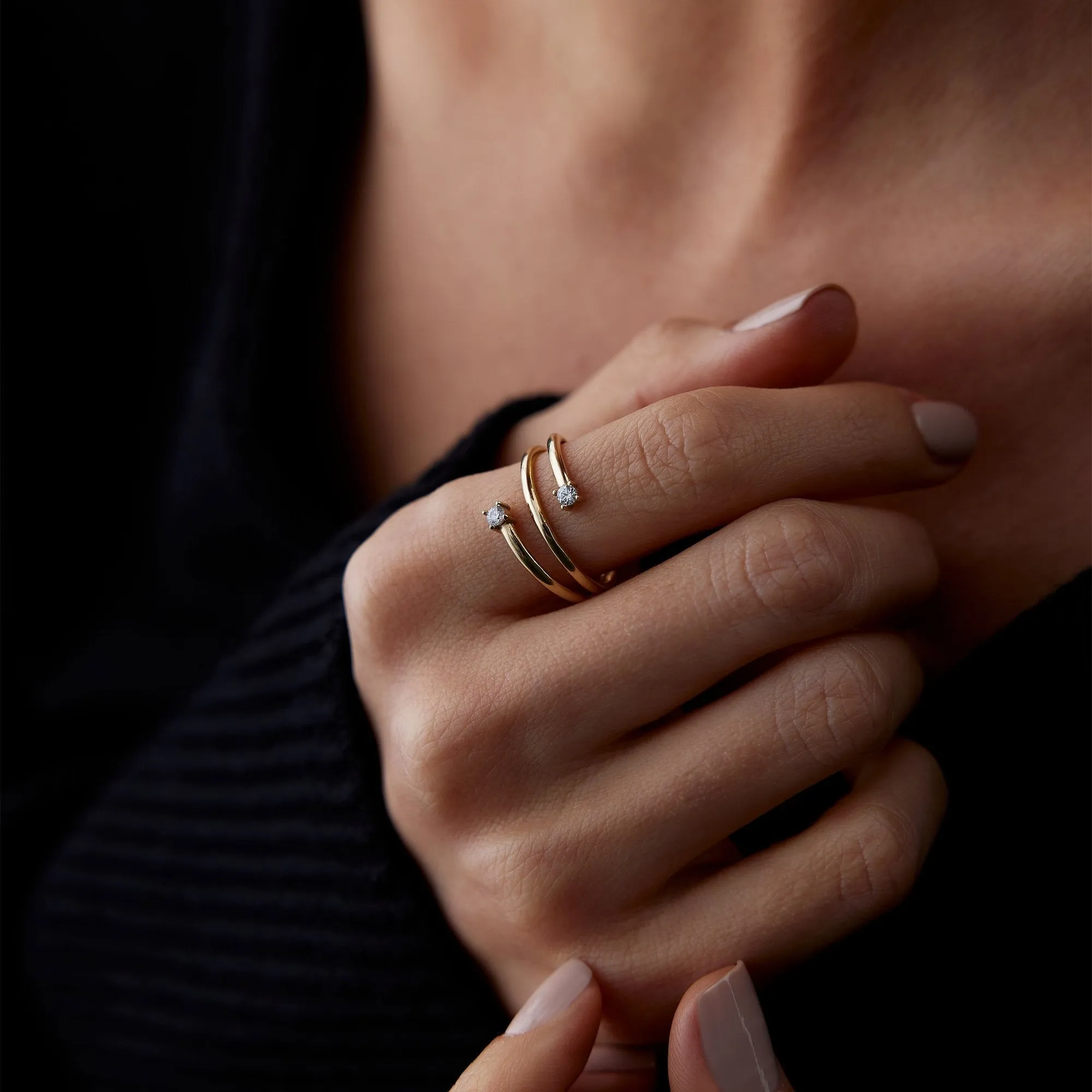 14k Gold Stone Ivy Ring