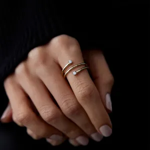 14k Gold Stone Ivy Ring