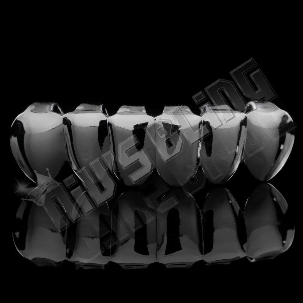18k Silver Vampire Fang Grillz