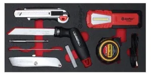 19Pc Recharge Work Light & Multi-Tool Set (Foam Tray) AMPRO T23356