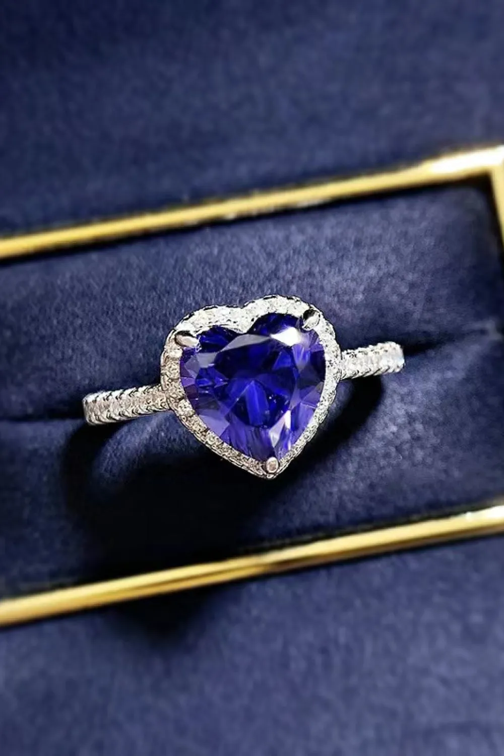 2 Carat Moissanite My Heart will go on Side Stone Ring