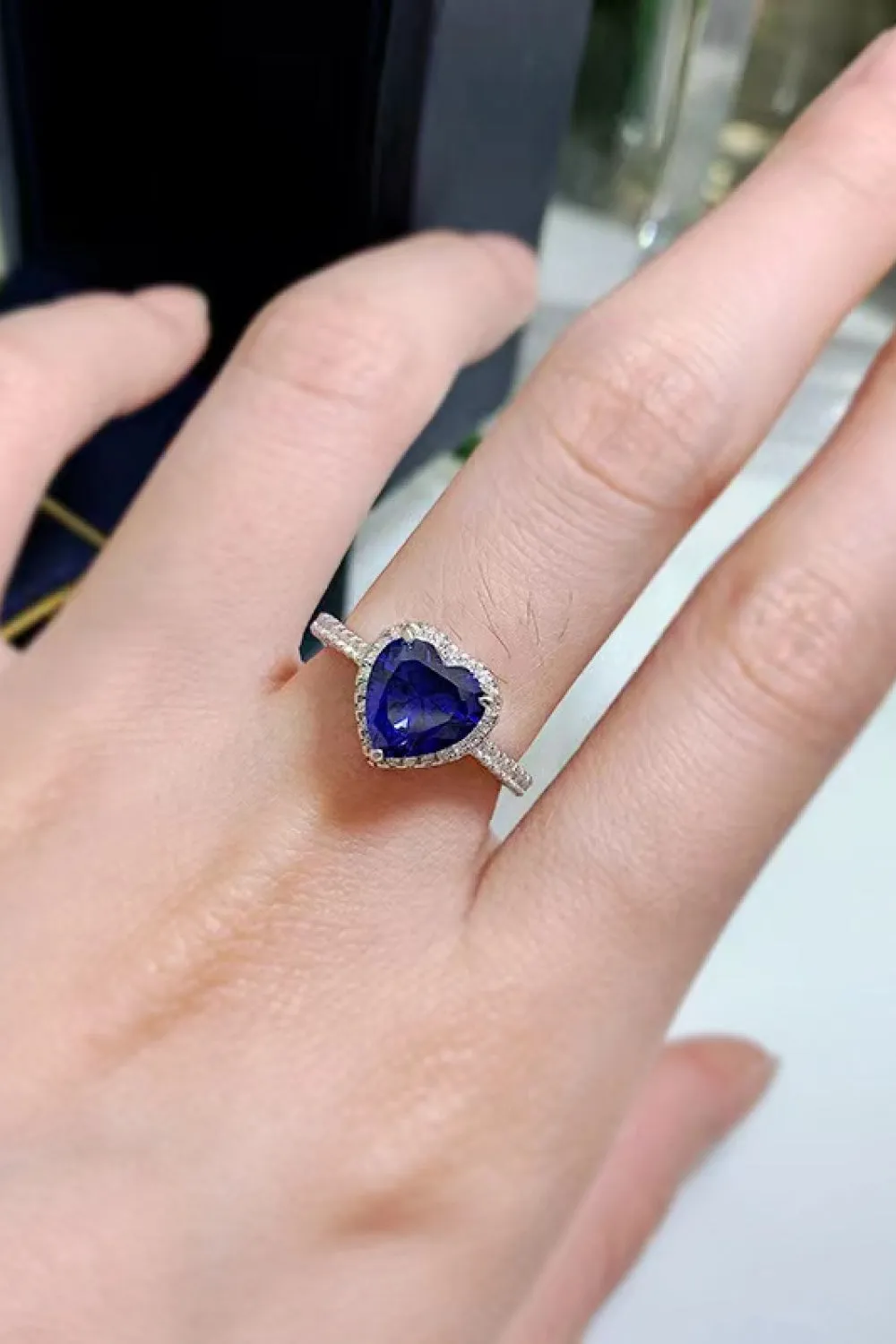 2 Carat Moissanite My Heart will go on Side Stone Ring