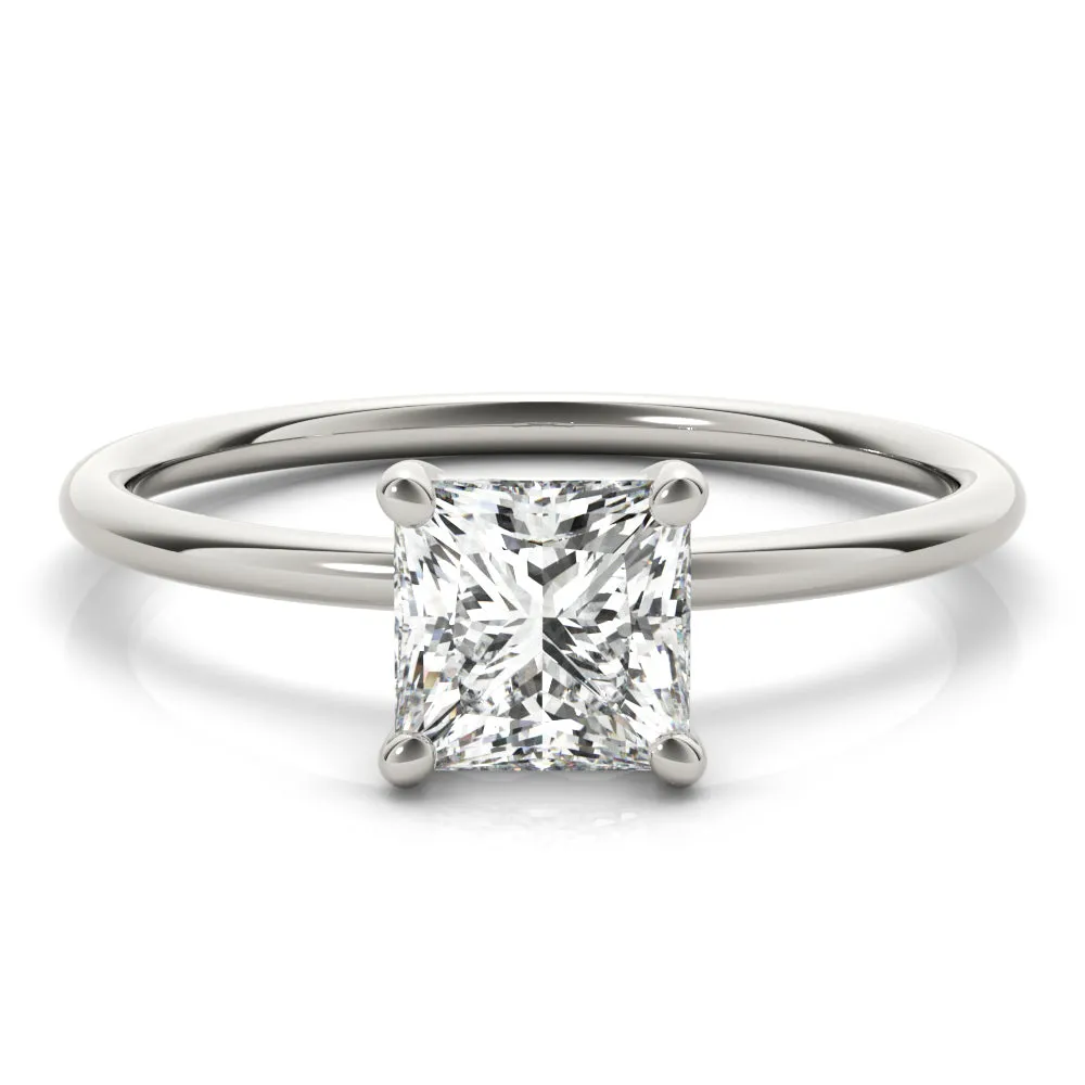 2 ctw Princess Lab Grown Certified Diamond Solitaire Engagement Ring