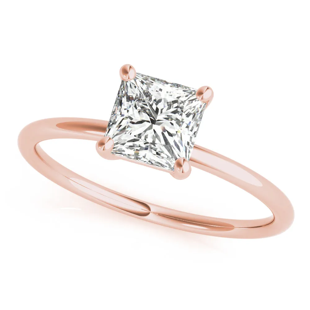 2 ctw Princess Lab Grown Certified Diamond Solitaire Engagement Ring