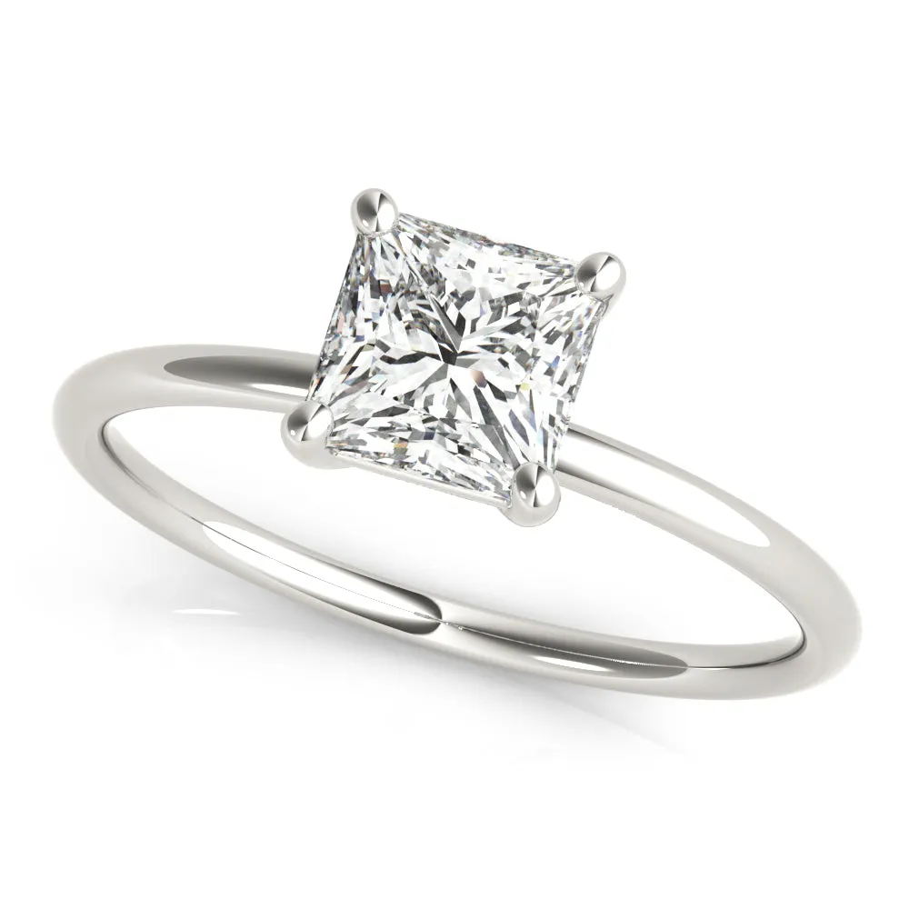 2 ctw Princess Lab Grown Certified Diamond Solitaire Engagement Ring