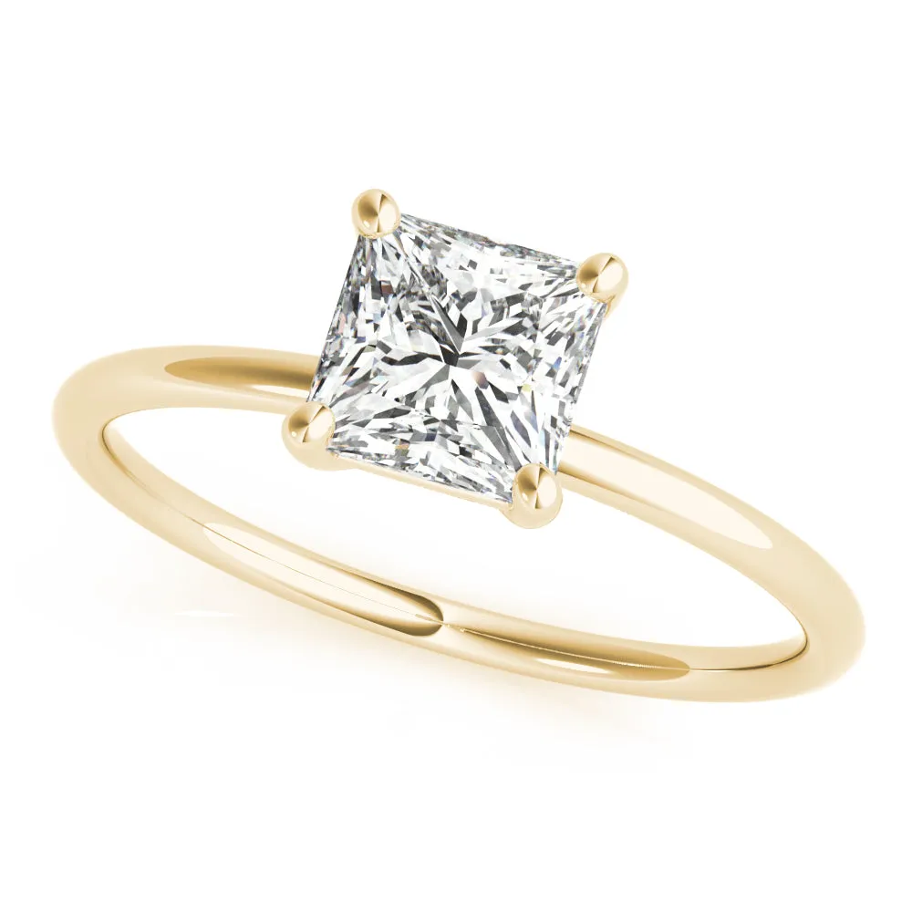 2 ctw Princess Lab Grown Certified Diamond Solitaire Engagement Ring