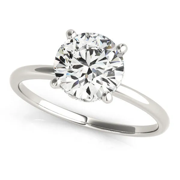 2.05 ctw Round Lab Grown Diamond Hidden Halo Engagement Ring