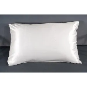 25 momme silk pillowcase - queen - envelope - white - In Stock