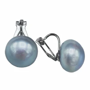 320-07-CLIP | 12-14 MM CLIP-ON EARRINGS (GRAY)