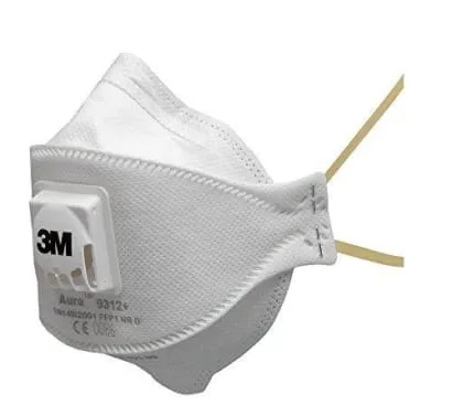 3M Aura Flat Fold Particulate Respirator Mask Ffp1V (Pack Of 10) - 9312