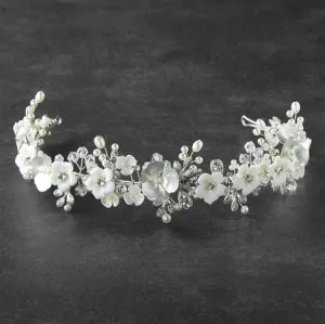 4633T-I-S Silver Matte Floral Bridal