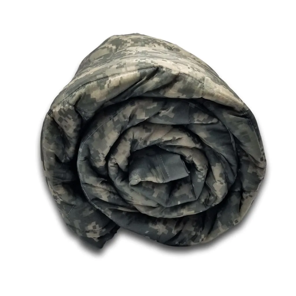 ACU/UCP Camo Pattern - Glow-in-the-Dark Camouflage Heart Woobie Weighted Blanket