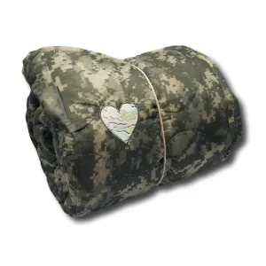 ACU/UCP Camo Pattern - Glow-in-the-Dark Camouflage Heart Woobie Weighted Blanket