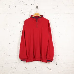 Adidas Golf 90s 1/4 Zip Sweatshirt - Red - XL
