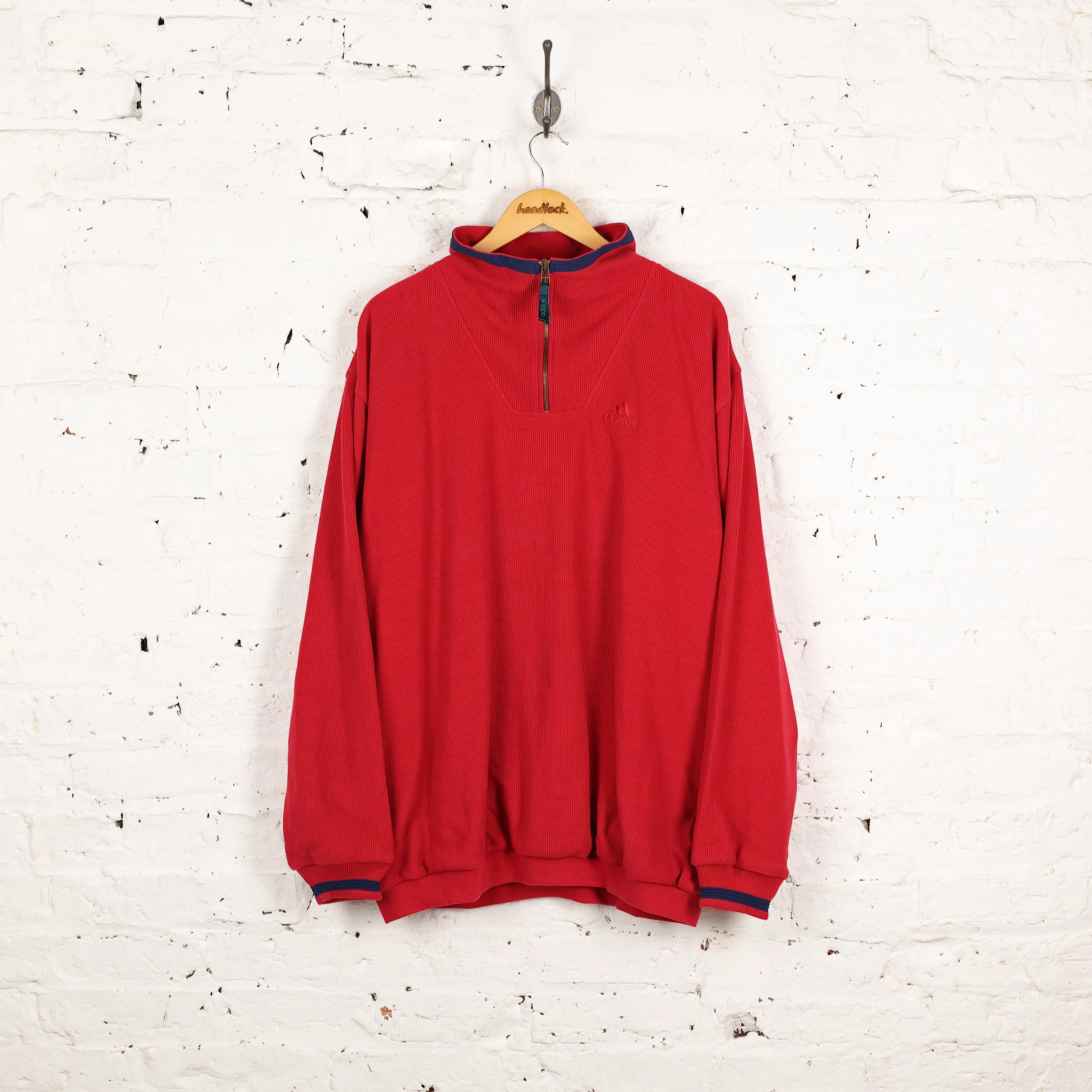 Adidas Golf 90s 1/4 Zip Sweatshirt - Red - XL