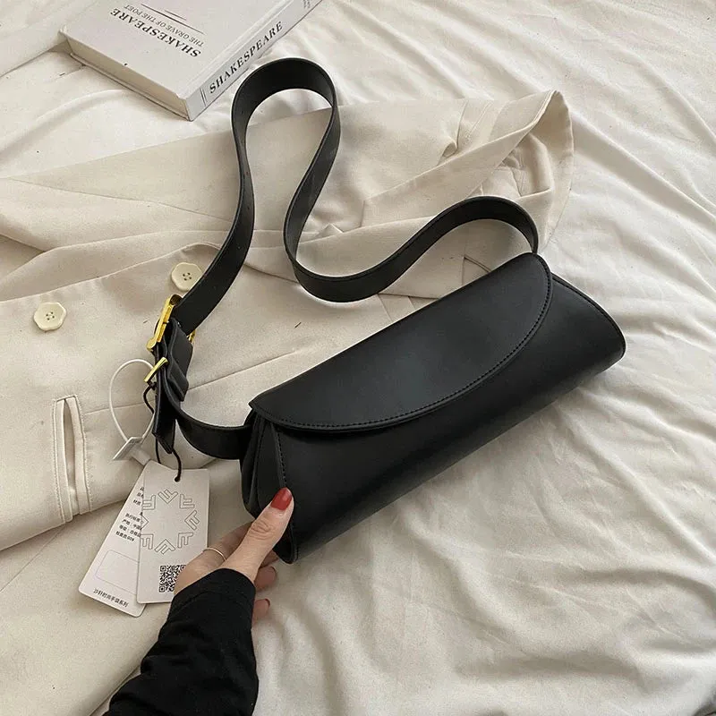 Adjustable Wide Strap Shoulder Bag for Women