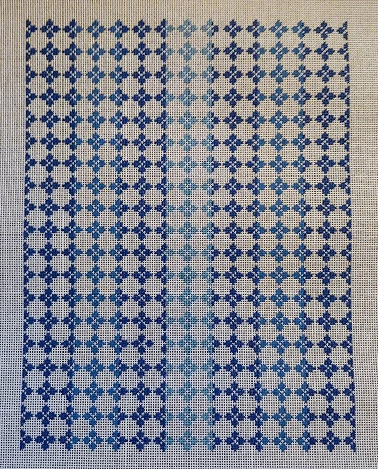 AF45 Blue Medallion Envelope Clutch