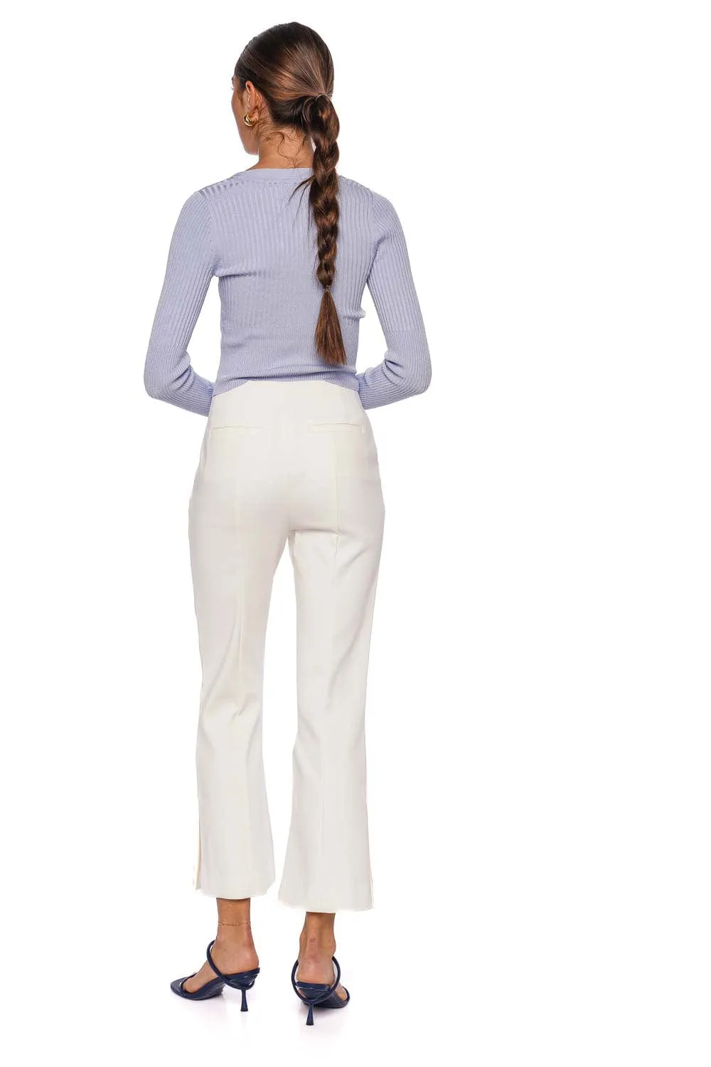 Ailany Periwinkle Ribbed Knit Cardigan