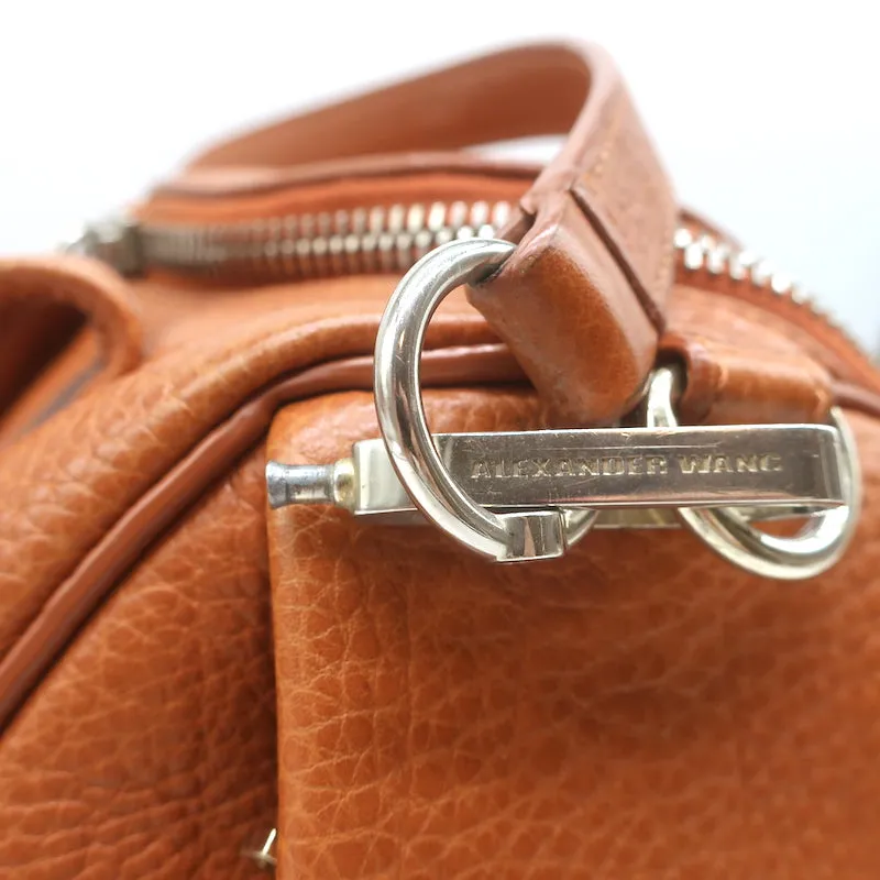 Alexander Wang Rockie Crossbody Bag Brown Grained Leather