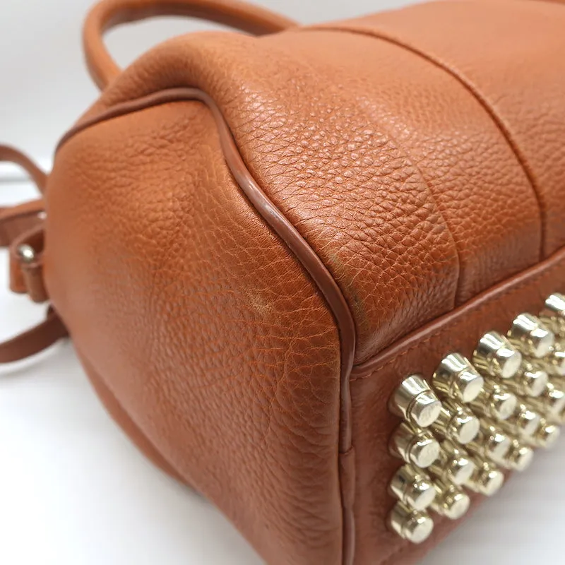 Alexander Wang Rockie Crossbody Bag Brown Grained Leather