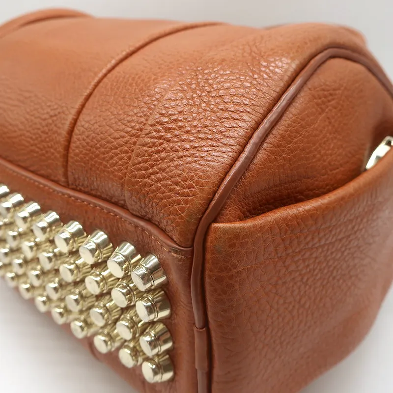 Alexander Wang Rockie Crossbody Bag Brown Grained Leather