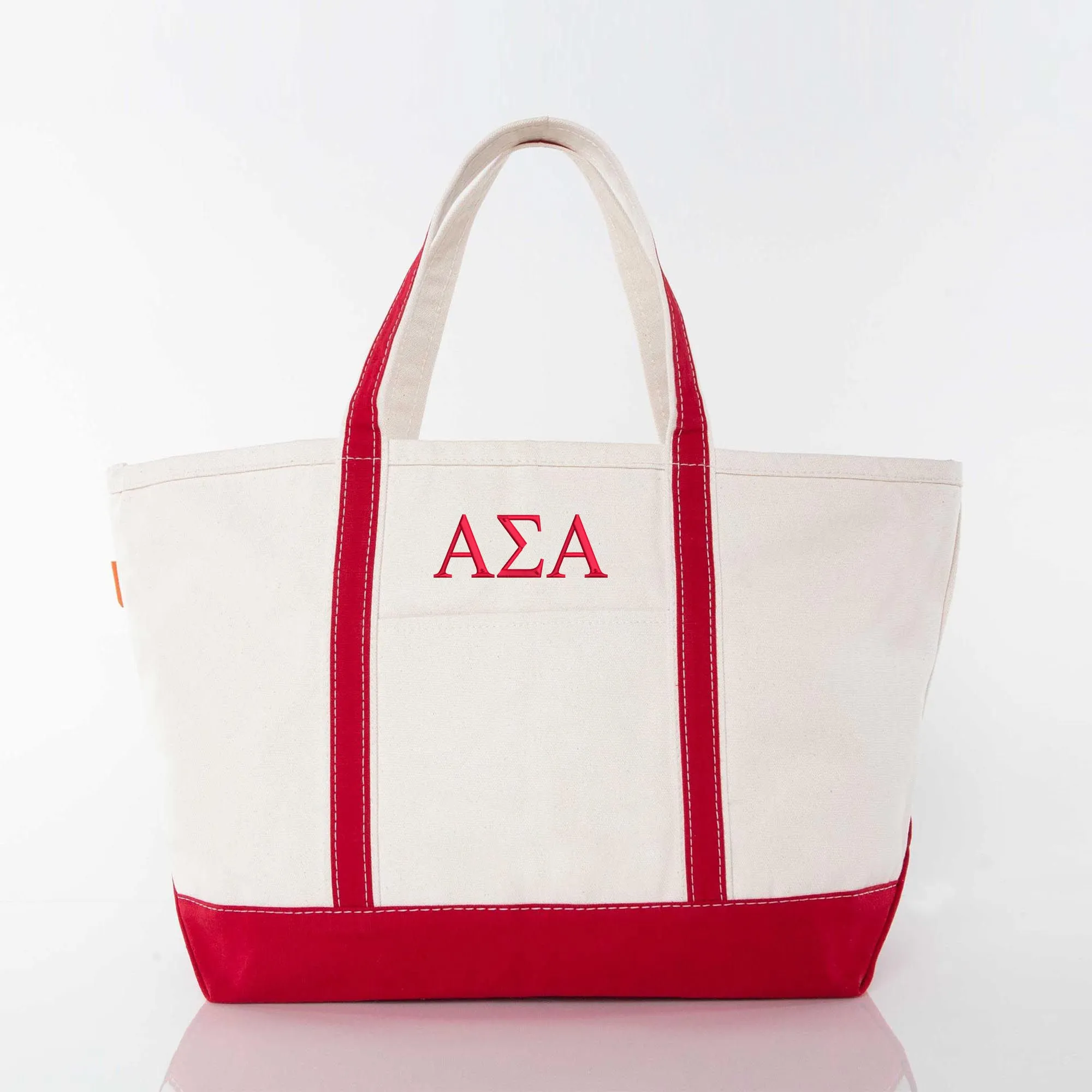 Alpha Sigma Alpha Large Canvas Tote Bag