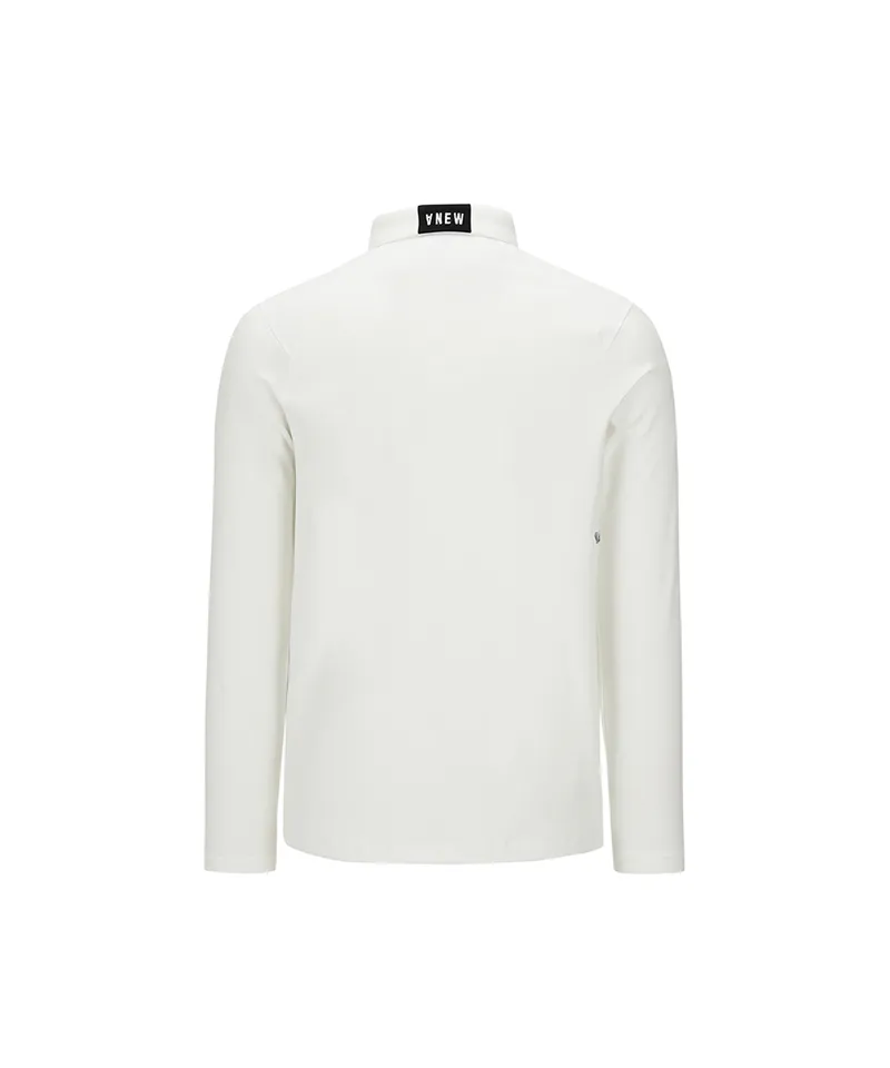 ANEW Golf Men's Collar Back Point L/TS - Ivory