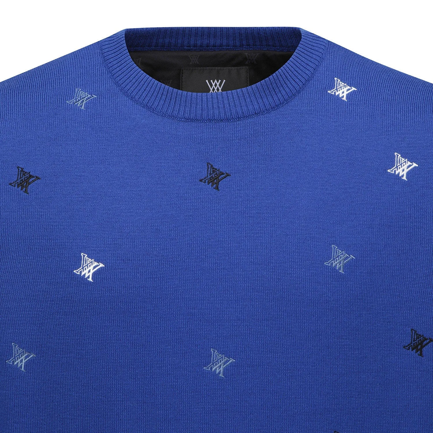 ANEW Golf Men's Logo Pattern Wind Block Pullover - Royal Blue