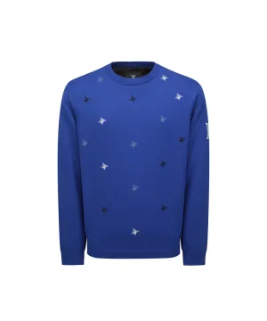 ANEW Golf Men's Logo Pattern Wind Block Pullover - Royal Blue