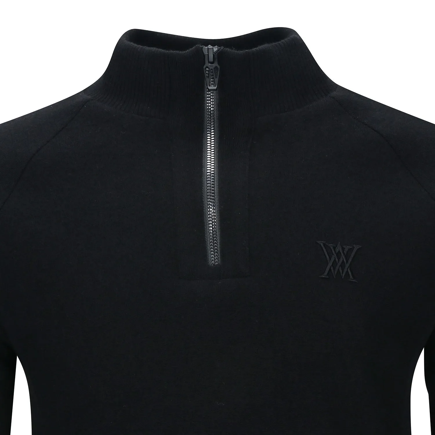 ANEW Golf Men's Wind Block Half Zip-up Pullover - Black
