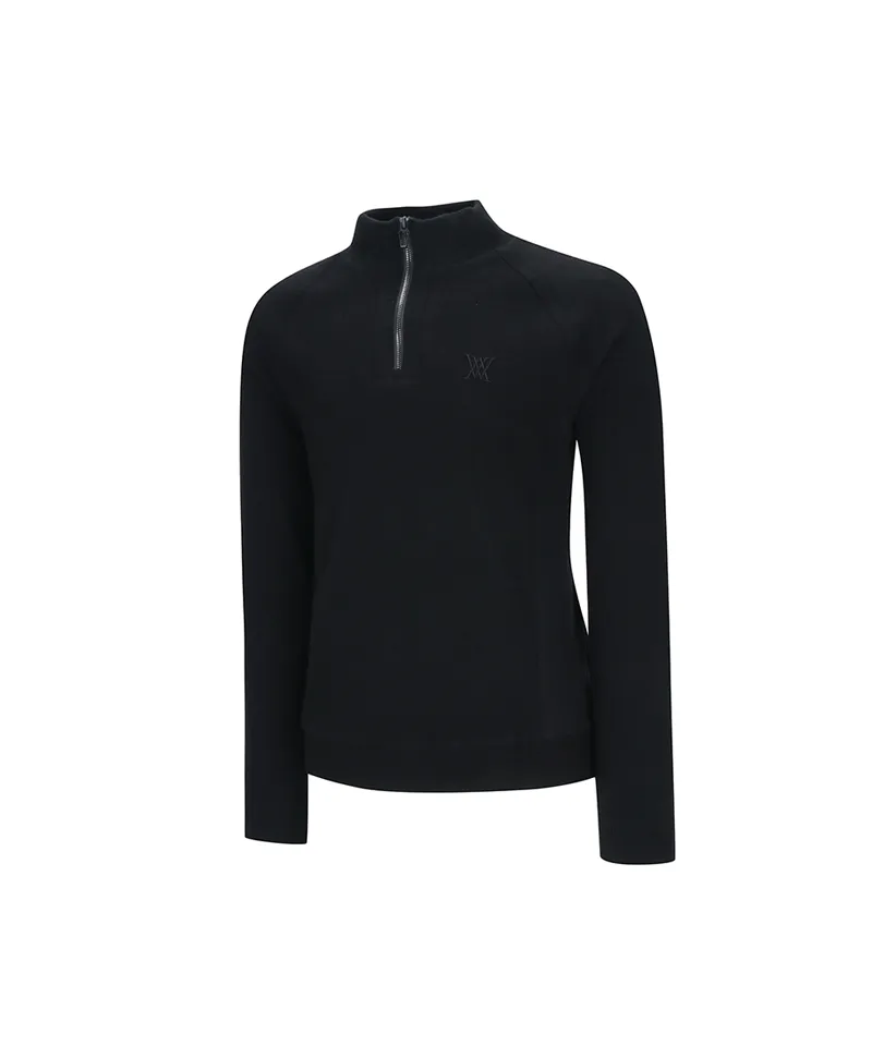 ANEW Golf Men's Wind Block Half Zip-up Pullover - Black