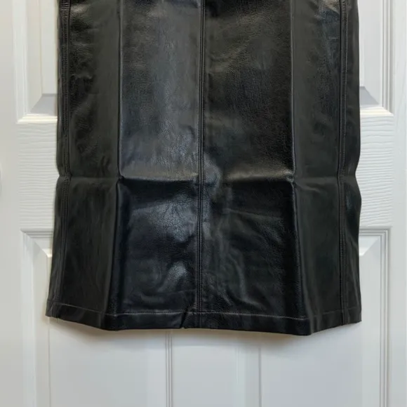 Anthropologie Pilcro Faux Leather Moto Midi Skirt