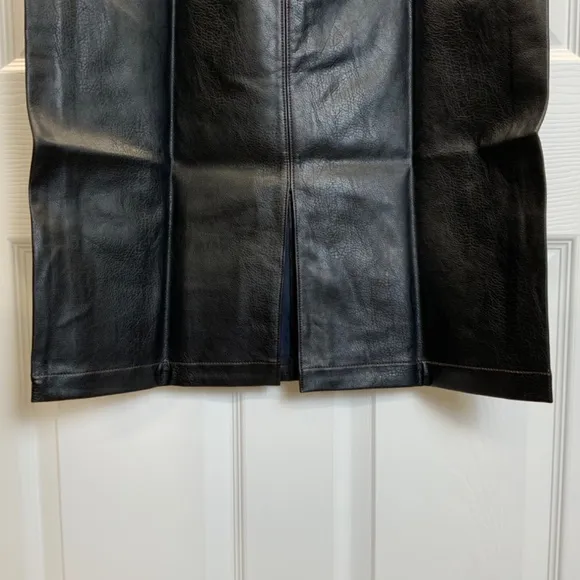 Anthropologie Pilcro Faux Leather Moto Midi Skirt