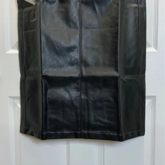 Anthropologie Pilcro Faux Leather Moto Midi Skirt