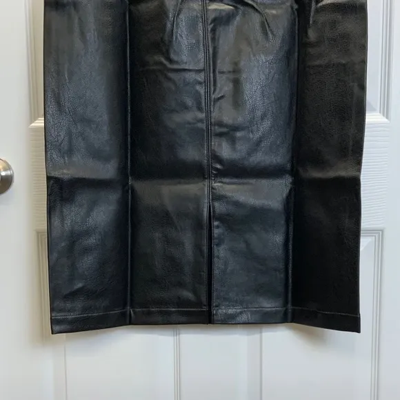 Anthropologie Pilcro Faux Leather Moto Midi Skirt