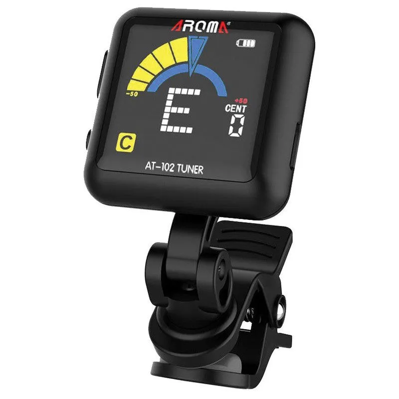 Aroma Rechargeable Digital Chromatic Clip-On Tuner