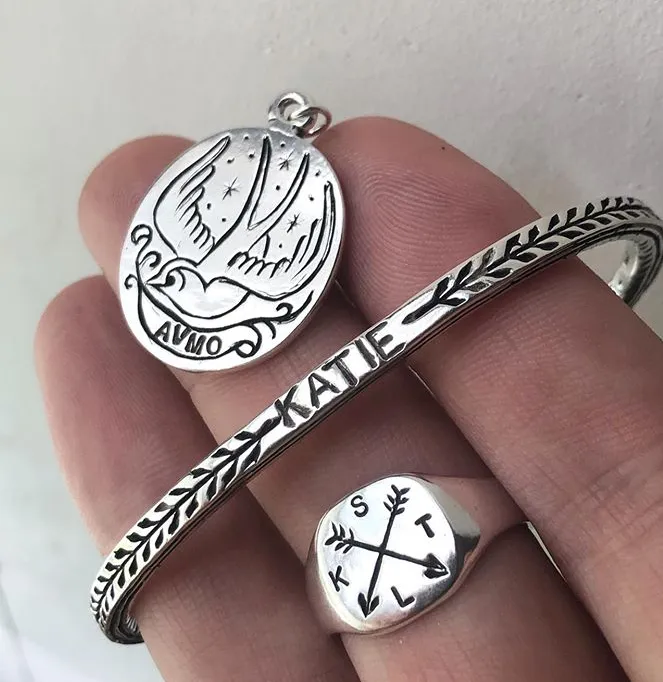 Arrow Ring - Custom Stamped