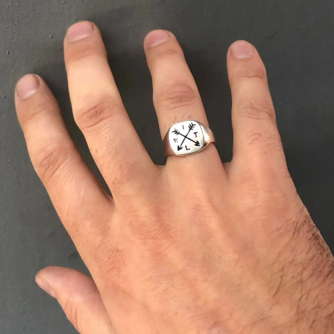 Arrow Ring - Custom Stamped