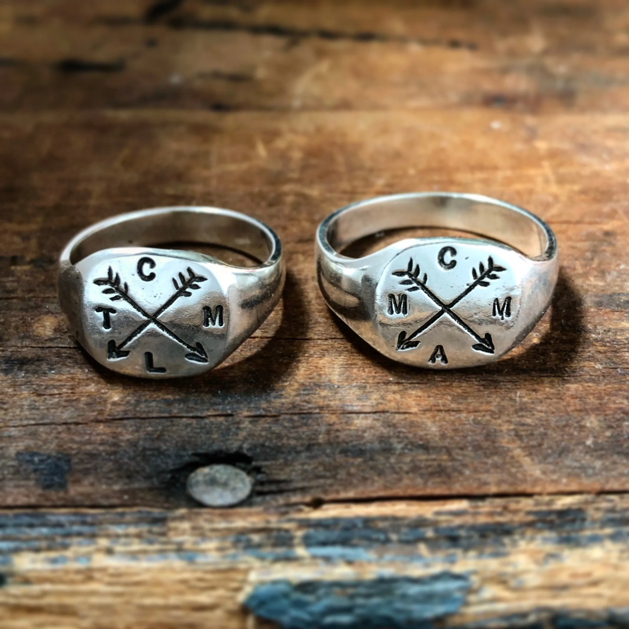 Arrow Ring - Custom Stamped