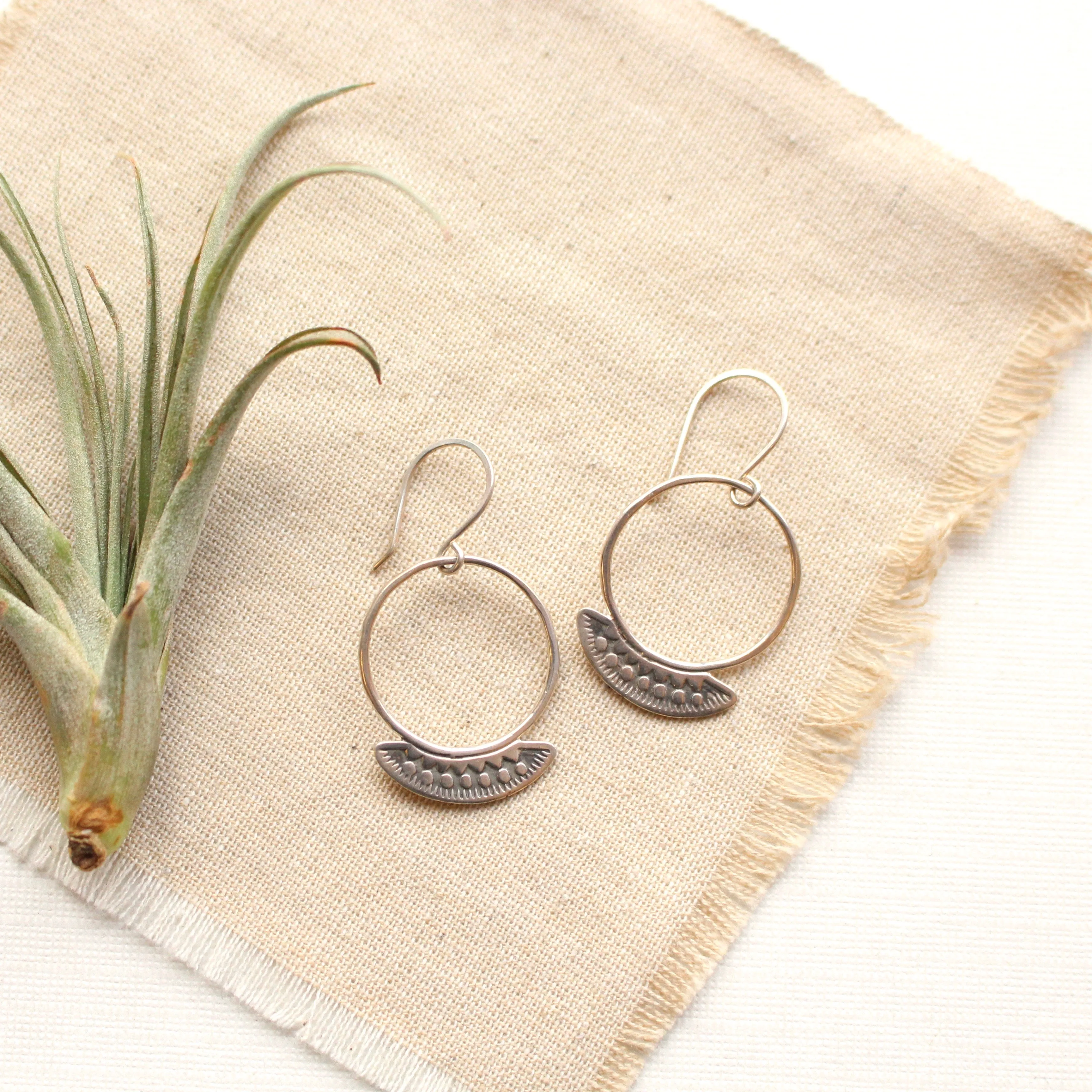 Asmi Thin Blade Hoop Earrings